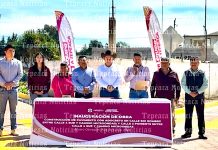 Inaugura Velázquez Romero adoquinamiento en calles de Álvaro Obregón , Tepeaca