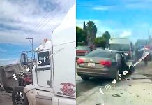 Percance vehicular deja daños materiales en la carretera Tepeaca- Tecali, en San Luis Ajajalpan.