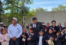 Inaugura Delegación Bienestar Tepeaca, barda perimetral en primaria de San Francisco Buenavista