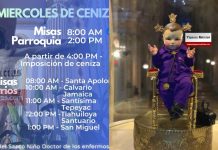 Alista Parroquia del Niño Doctor arranque de cuaresma con Miércoles de Ceniza.