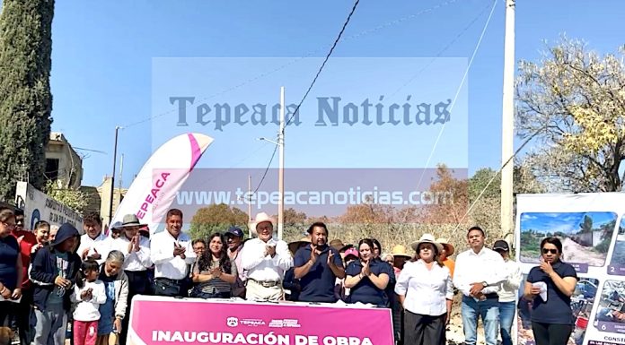 Entrega Velazquez Romero más de un kilómetro de drenaje sanitario en San Pablo Actipan ,Tepeaca