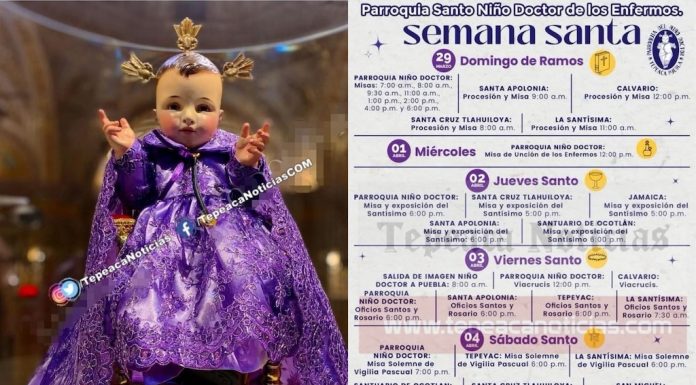 Presentan programa de Semana Santa en la parroquia del Niño Jesús Doctor de Tepeaca