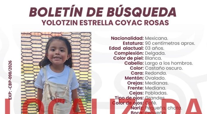 Localizan con vida a la menor de tres años, Yolotzin Estrella desaparecida en Tepeaca