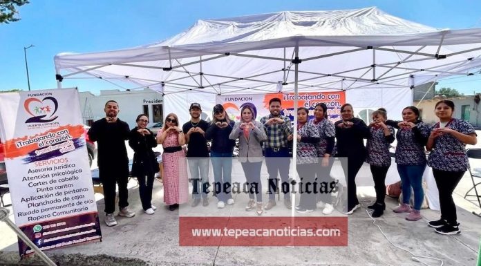 Realiza Fundación Huerta Espinoza- Sanchez González jornada ciudadana en Santa María Oxtotipan, Tepeaca.