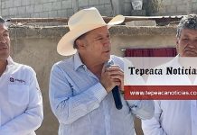 Inaugura Velázquez Romero nueva calle en San Mateo Parra, Tepeaca.