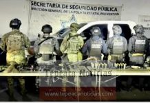 Aseguran armamento en operativo de los tres ordenes de gobierno en Tepeaca