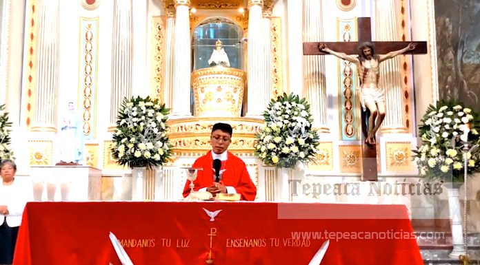 Celebran Solemnidad de Pentecostés en parroquia del Niño Doctor de Tepeaca