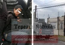 Vecinos y uniformados detienen a presunto ladrón de materiales en San Sebastián , Tecamachalco.