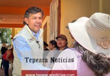 Preside Sergio Juárez Asamblea comunitaria en San Felipe Tenextepec, Tepeaca ; rehabilitarán el parque publico.